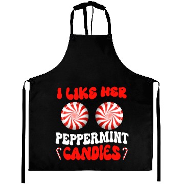 Discover I Like Her Peppermint Candies Couples Christmas Aprons