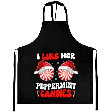 Discover I Like Her Peppermint Candies Couples Christmas Aprons