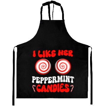 Discover I Like Her Peppermint Candies Couples Christmas Aprons