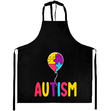 Discover Autism Awareness Balloon - Spread Love and Support Aprons