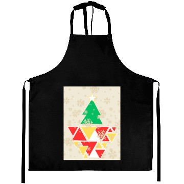 Discover Geometric Christmas Tree Aprons