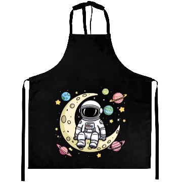 Discover Astronaut Aprons: Relaxing on the Moon