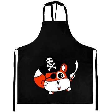 Discover Little Cute Captain Fox Pirate Animal Eye Patch Aprons