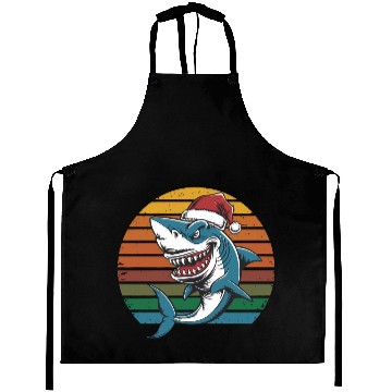 Discover Christmas Shark Aprons