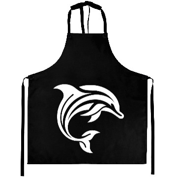 Discover Diver T Tattoo Style Dolphin Jumping Aprons