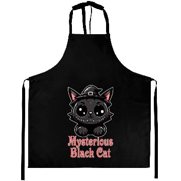 Discover Black Cat Charm and Mystique Aprons