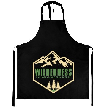 Discover Wilderness Artwork simple design mountain days Aprons