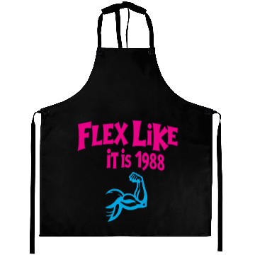Discover 80s Fitness Enthusiast Retro Workout and Neon Aprons