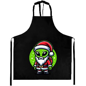 Discover Santa Alien Aprons