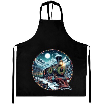 Discover Christmas Train Journey Aprons