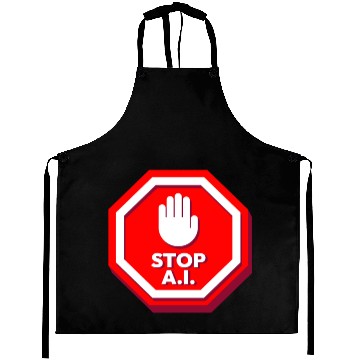 Discover Stop Ai Sign Against AI Aprons