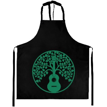 Discover ukulele tree mandala green Aprons