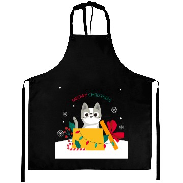 Discover Meowy Christmas Surprise! Aprons