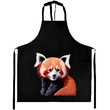 Discover Happy red panda Aprons