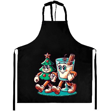 Discover Merry Christmas Retro Style Aprons