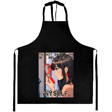 Discover Not Single In Relationship with Myself Valentines Aprons