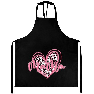 Discover Heart Mama Valentines Pink Leopard Aprons