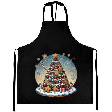 Discover Gingerbread Candy Cane Christmas Tree Aprons