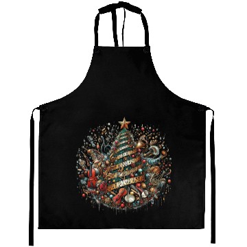 Discover Vintage Musical Christmas Tree Aprons