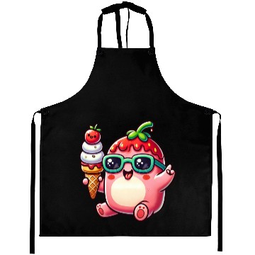 Discover Ice Cream Strawberry Chill Aprons