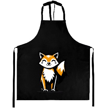 Discover fox in stencil graffiti design Aprons