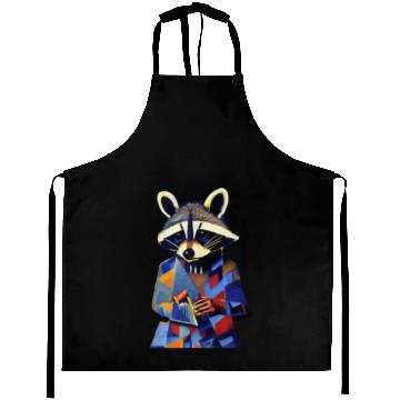 Discover Raccoon businessman Aprons