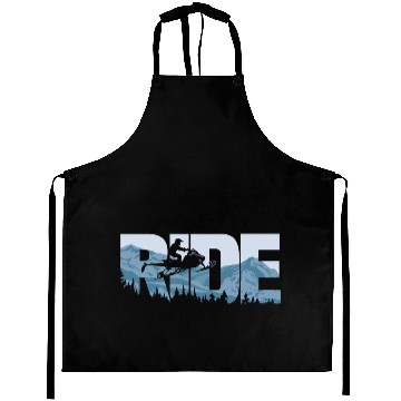 Discover Snowmobile Ride Snow Mountain Snowmobiling Winter Aprons