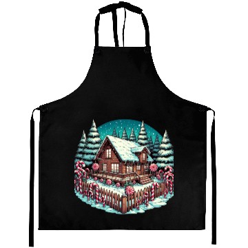 Discover Candy Cane Cabin - Christmas Gifts Aprons