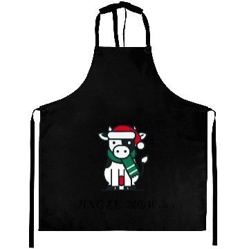 Discover Jingle Mow Funny Christmas Cow Aprons