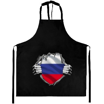 Discover Russian Flag Breaking Through Design Aprons