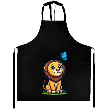 Discover lion and butterfly Aprons