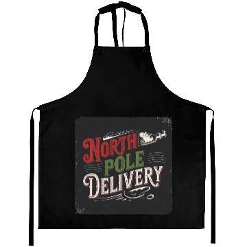 Discover North Pole Express Vintage Style Retro Christmas Aprons