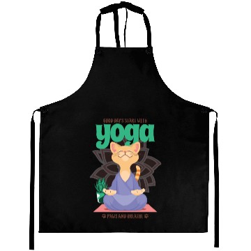 Discover Good Days Start With Yoga Aprons