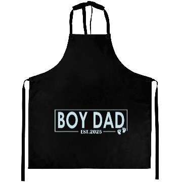 Discover Boy Dad Est 2025 Newborn Daddy Father Boy Son Aprons