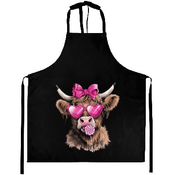 Discover Highland Cow Valentines, Valentines Day, Retro Aprons