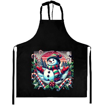Discover 80s Christmas Snowman Delight Aprons
