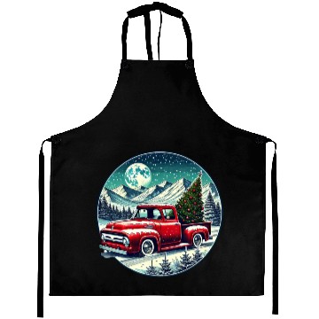Discover Christmas Truck Adventure Aprons
