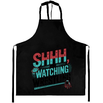 Discover Shhh, I’m Watching Wrestling Design Aprons