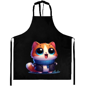 Discover My cute cat in winter Aprons
