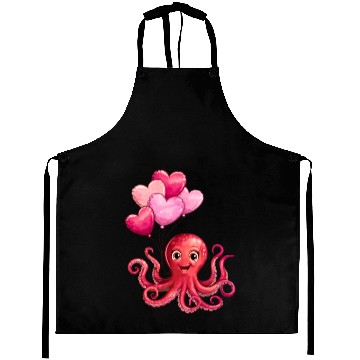 Discover Octopus With Heart Balloons Valentines Day Octopus Aprons
