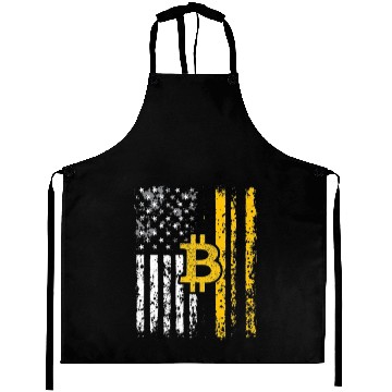 Discover American Bitcoin Blockchain Cryptocurrency BTC Aprons