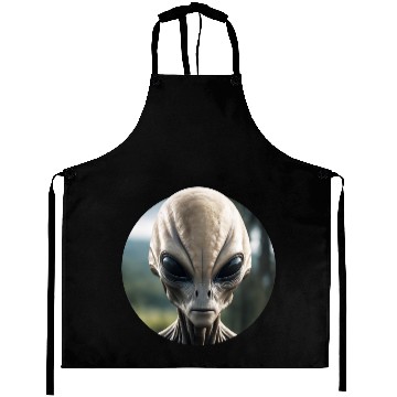 Discover Grey Alien Aprons