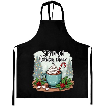 Discover Sippin' On Holiday Cheer Hot Cocoa Aprons