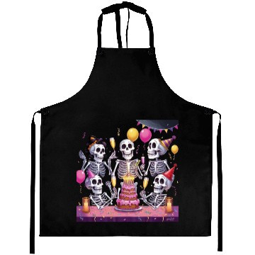 Discover Quirky Skeleton Designs: Gothic Humor Aprons