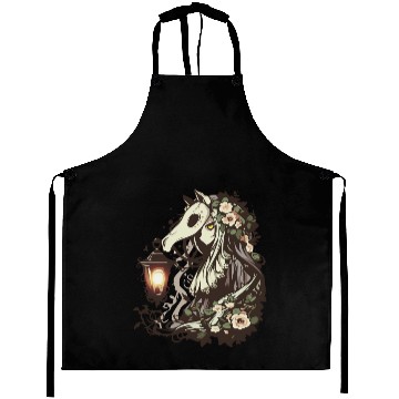 Discover Kimo-Kawaii (Creepy-Cute) Mari Lwyd #1 Aprons