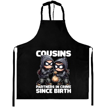 Discover COUSINS PARTNERS IN CRIME SINCE BIRTH Aprons
