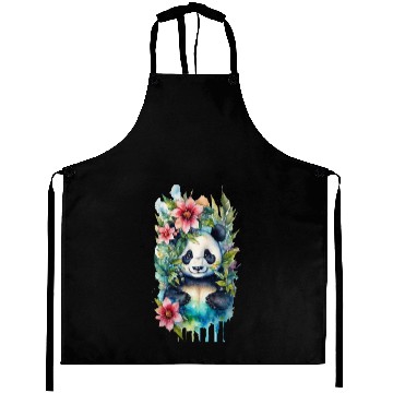 Discover plexiglass of panda swimming Aprons