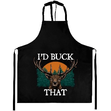 Discover Id Buck That Deer Hunting Elk Hunter Forest Funny Aprons