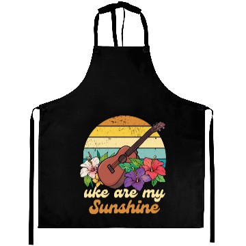 Discover Uke Are My Sunshine Retro Vibes Hibiscus Aprons