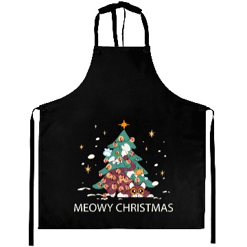 Discover Meowy Christmas Tree Surprise Aprons